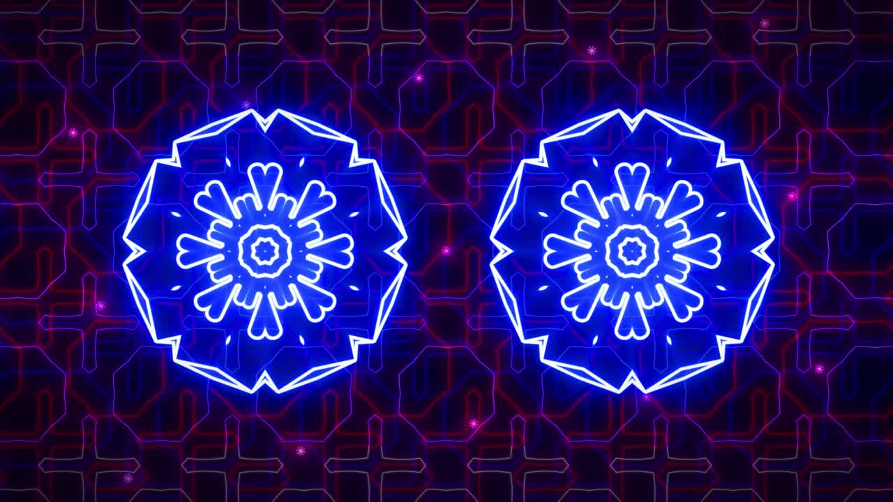 쇼, 나이트클럽, 뮤직비디오, 이벤트를 위한 추상적인 입자들을 가진 칼레도스코프