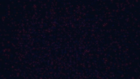 futuristic neon blue lines and red points in dark space