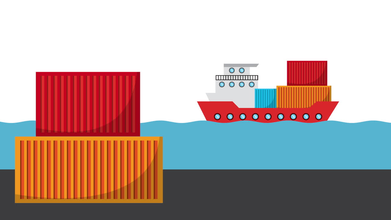 선박과 함께 해상 물류 서비스