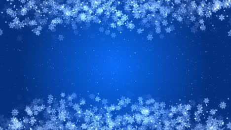 nieve cayendo invierno copos de nieve partículas de luz navidad año nuevo marco de bucle animación de frontera