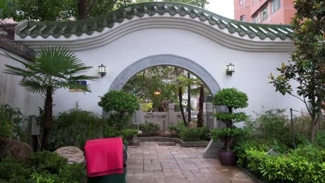 an empty chinese garden is seen during coronavirus, officially named covid-19, lockdown in hong kong, china