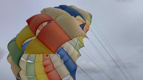 colorful parasail in flight