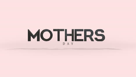 mother's day celebration bold, shadowed text on pink background