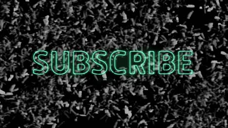 Animation-of-neon-subscribe-text-over-textured-background