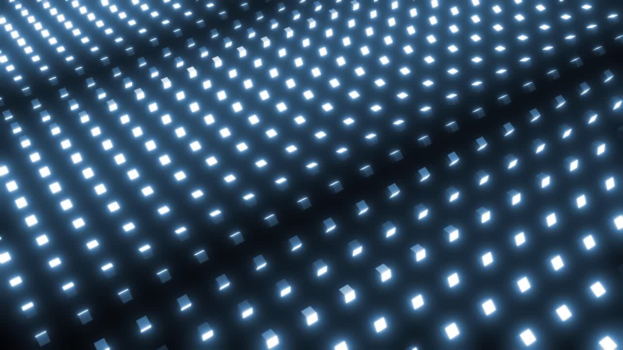 Abstract Glowing Blue Squares