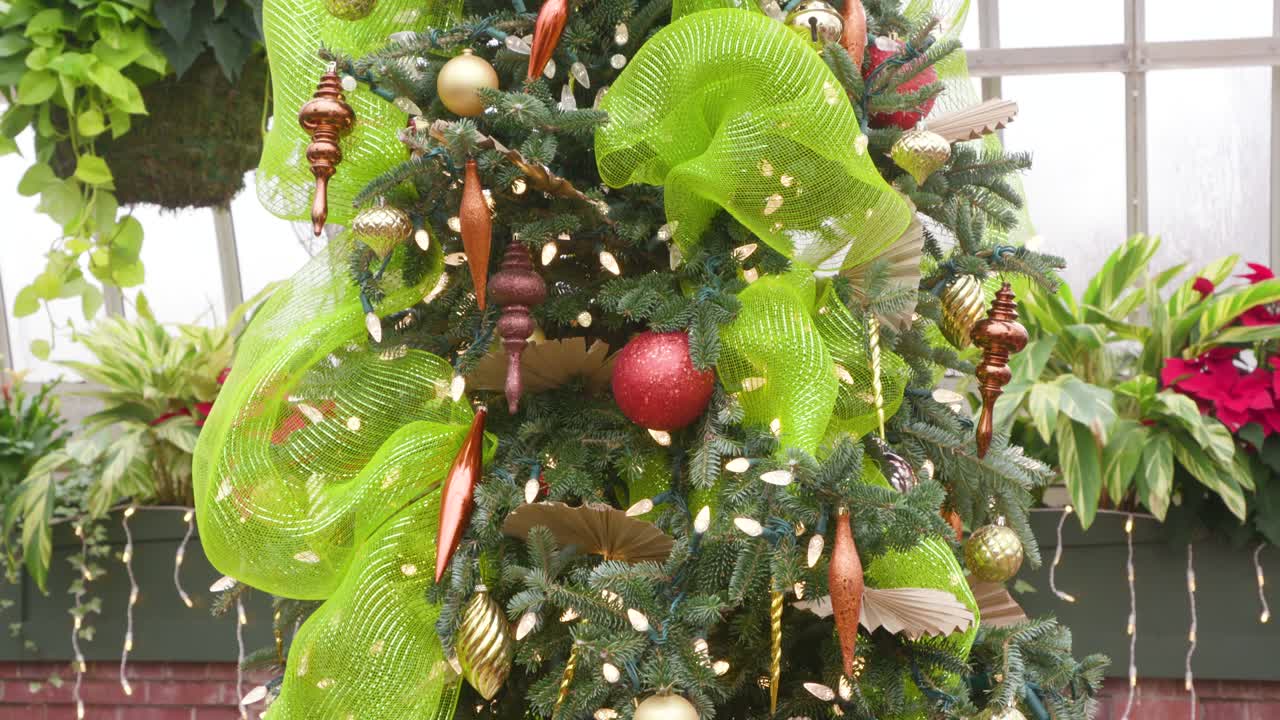 Decorated Christmas Tree with Unique Ornaments