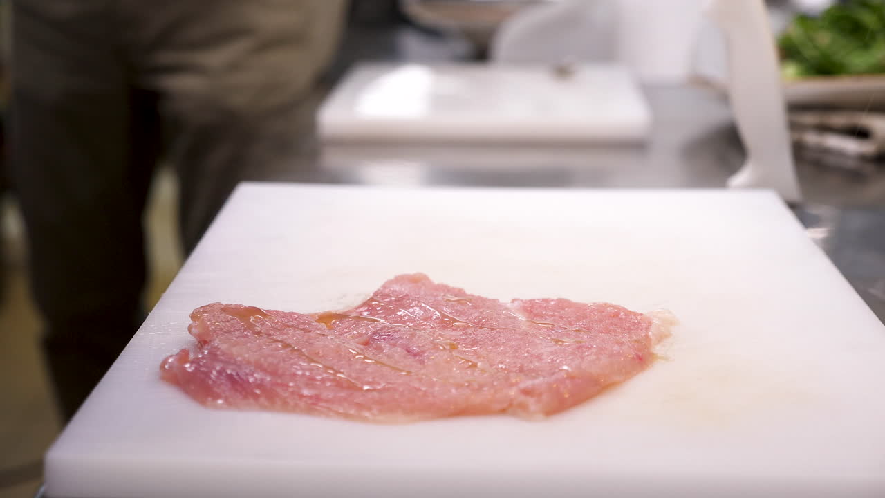 생고기를 준비하는 것