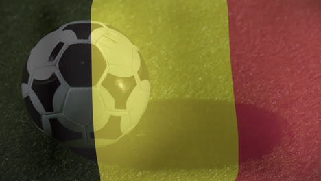 Animation-Der-Flagge-Deutschlands-über-Fußball