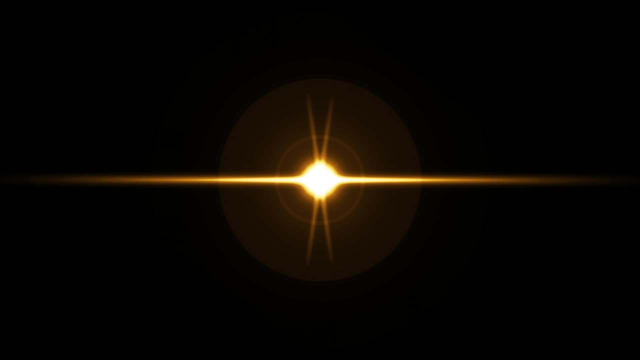 Seamless looping gold light rays burst motion. Flares shiny animation loop background. 4K abstract optical lens flare light burst effect.