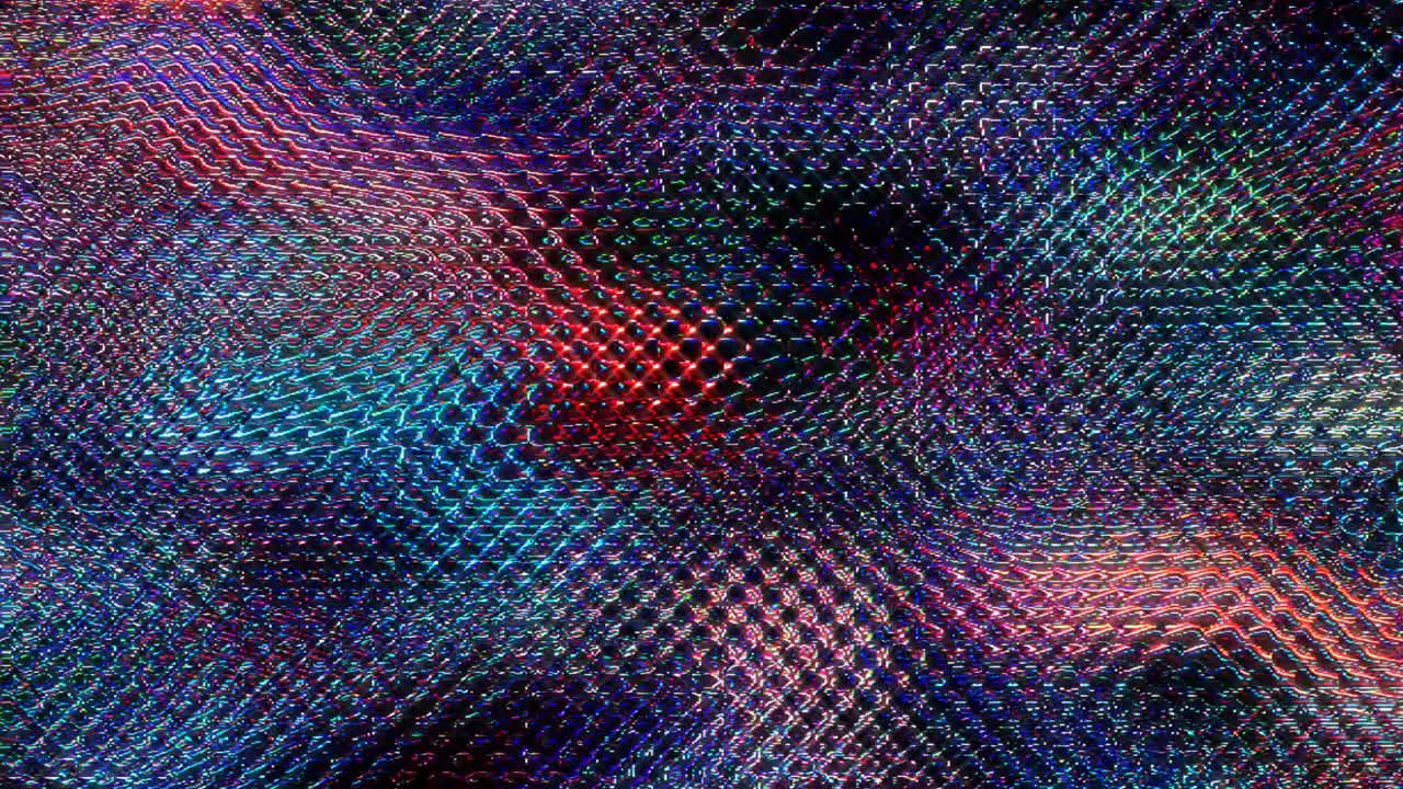 ondas con rayas puntos coloridos de luz brillando en el fondo