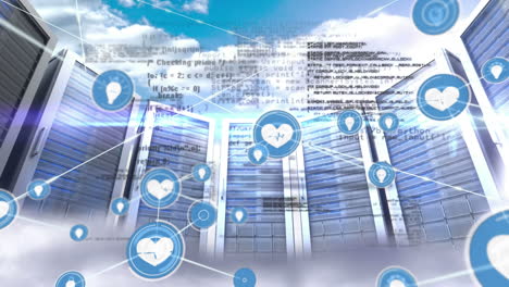 Animation-of-network-of-connections-with-icons-over-computer-servers