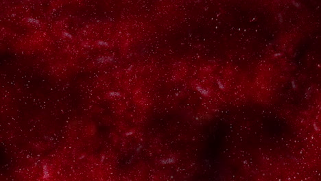 shimmering scarlet particles close-up of red substance