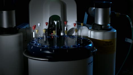 laboratory equipment with test tubes