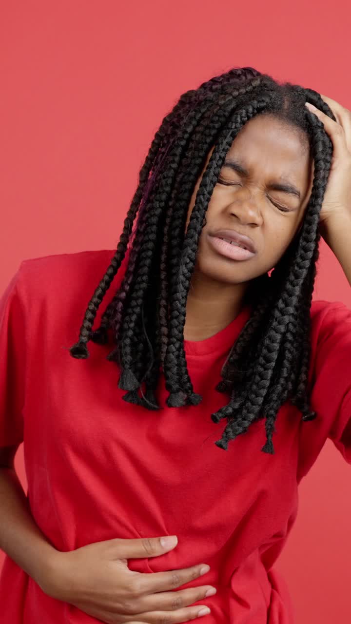 Woman experiencing headache