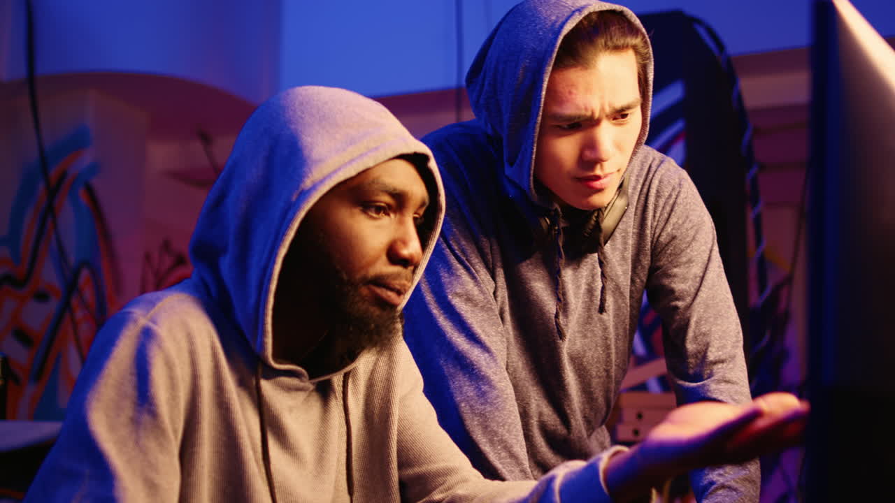 해커들이 익스플로 ⁇  계획을 이야기하고 있습니다.