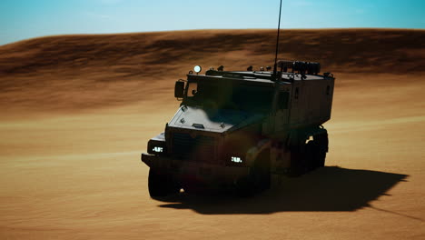 Armoured-military-truck-in-desert