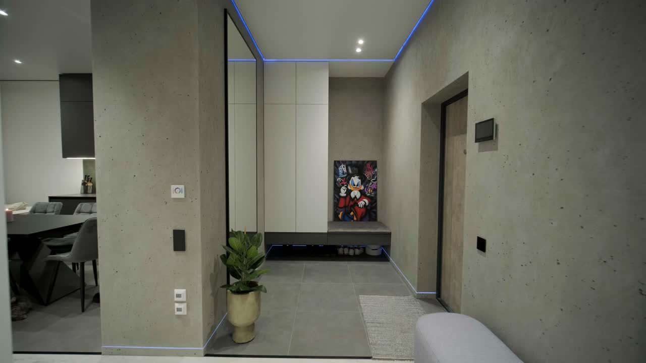 interior moderno y elegante de una cocina-salón. diseño de interiores para el hogar