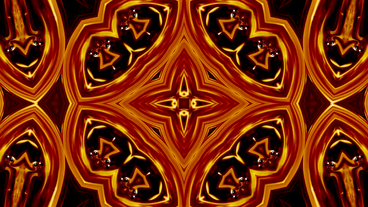 Kaleidoscope Movement: Geometric Circle and Star Shapes