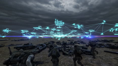 cyber warfare on a desolate battlefield