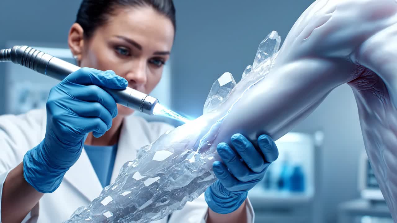 Laser Treatment on Crystal Arm