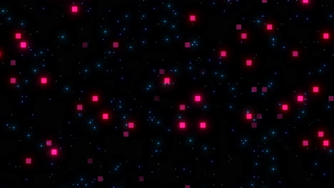 Digital-dots-and-squares-on-black-computer-screen