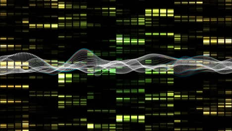 Processing-scientific-data,-DNA-strand-and-binary-coding-animation