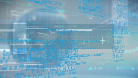 animación del procesamiento de datos en todo el mundo