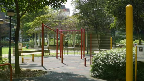 outdoor fitness area in a park