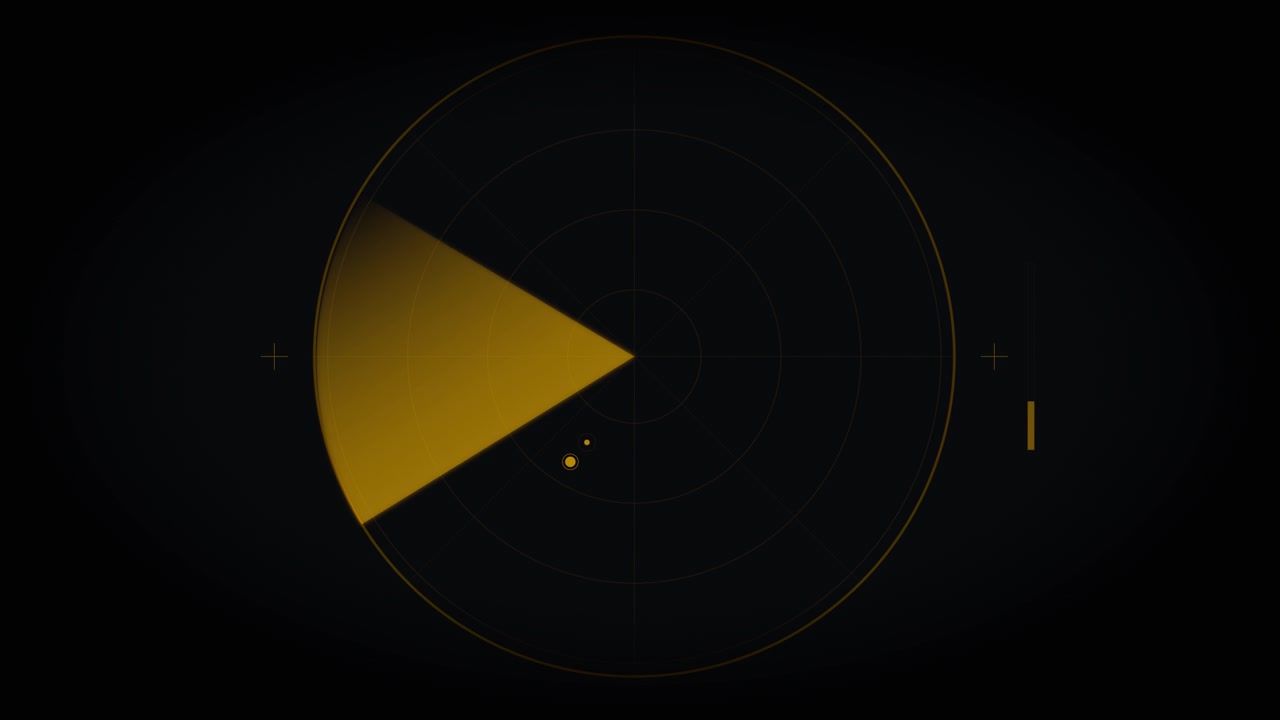 Hedefleri Tarayan Dijital Radar Ekranı