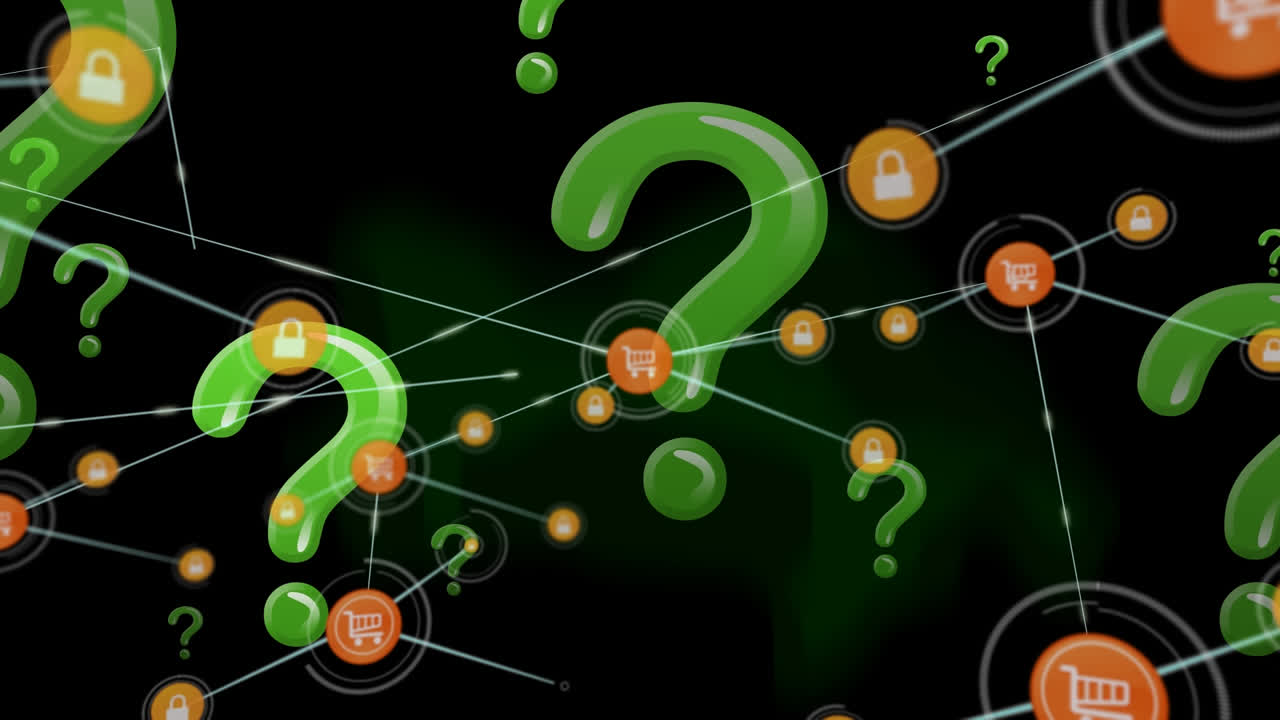 animación de la red de conexiones sobre peculiares en fondo negro