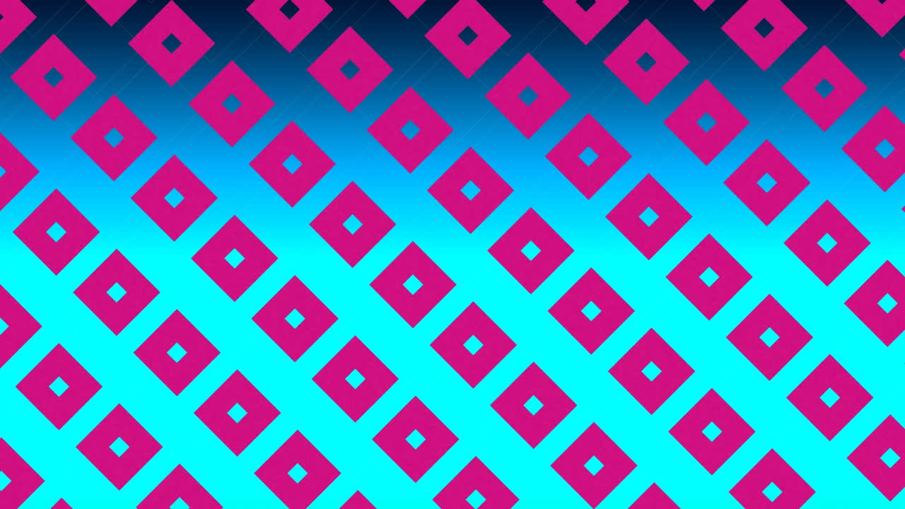 cuadros ampliados sobre fondo azul con rayas de colores que pasan en primer plano