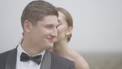 couple in love during their wedding