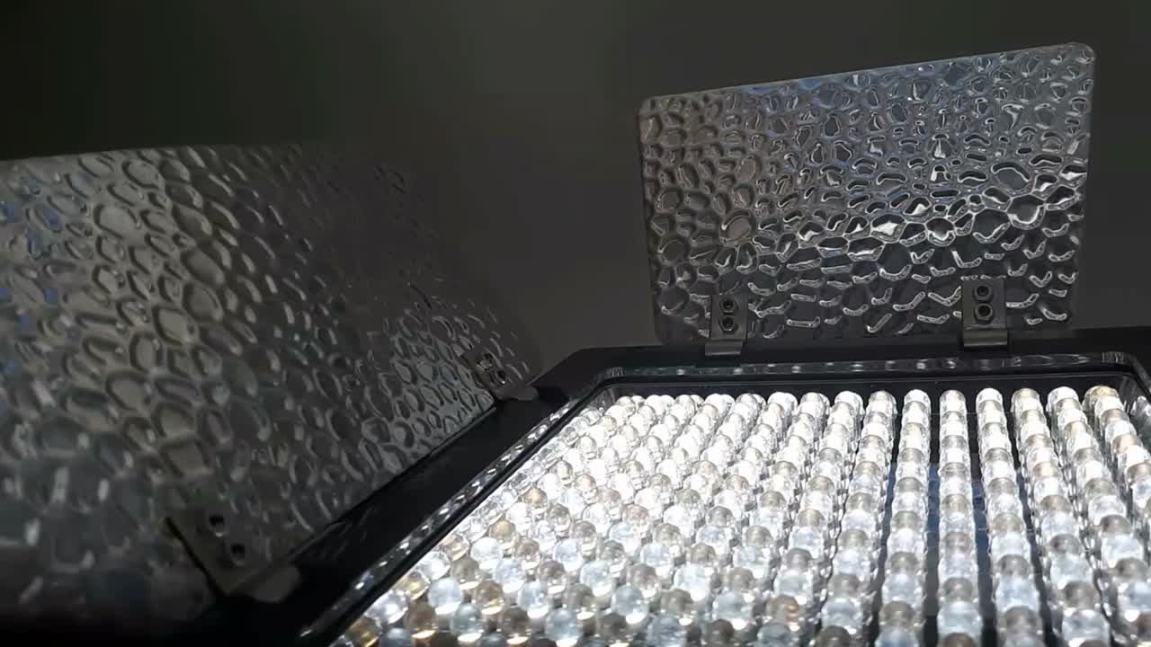 움직이는 비디오 led 조명-1의 클로즈업