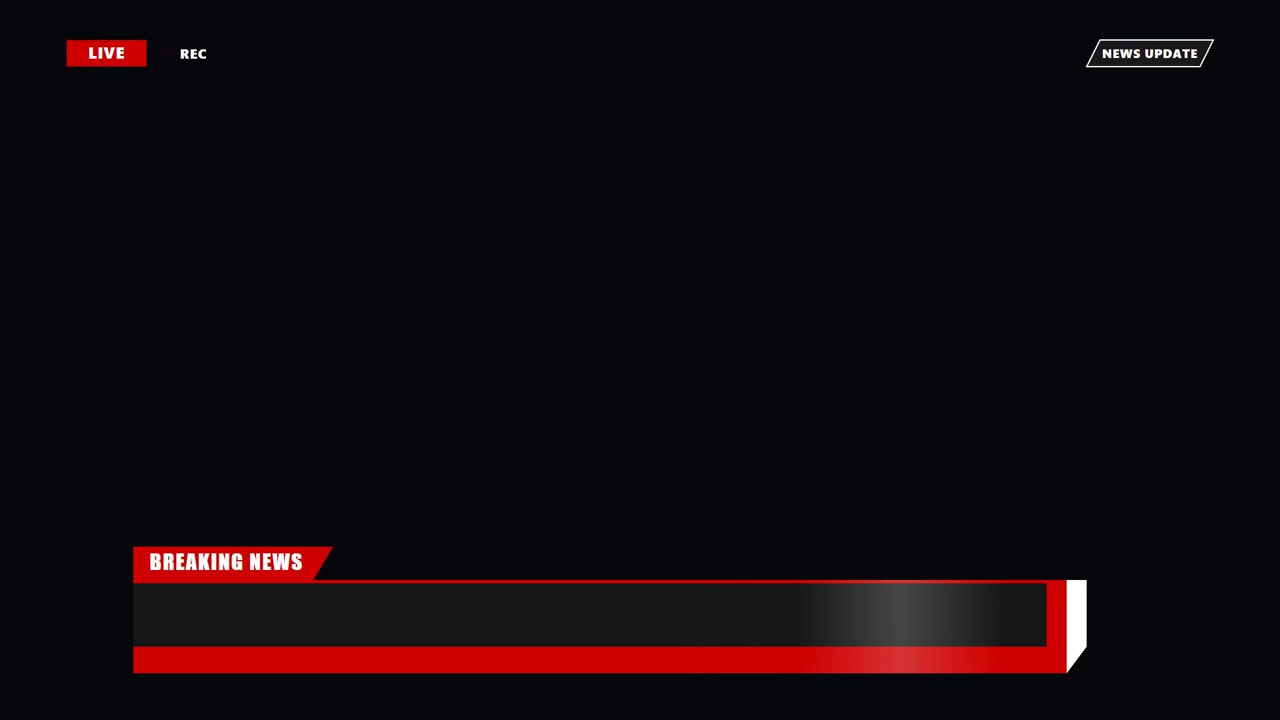 Grafisk overlay til breaking news-udsendelse (lower third)