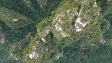 ascending aerial of the scenic beauty of zhangjiajie national park in wulingyuan, hunan, china