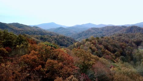 boone nc, boone north carolina mountains in fall aerial