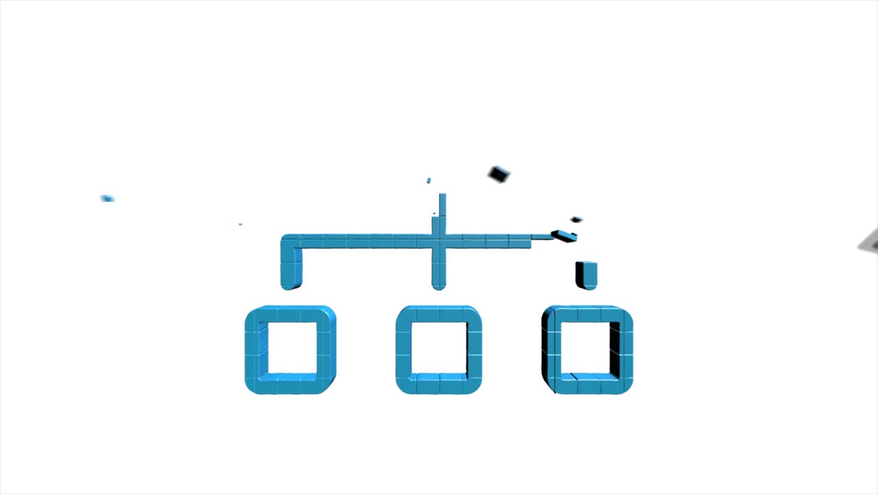 redes sociales diseño de íconos de píxeles 3d aislados en fondo blanco. iconos web de esquema. gráficos en movimiento.