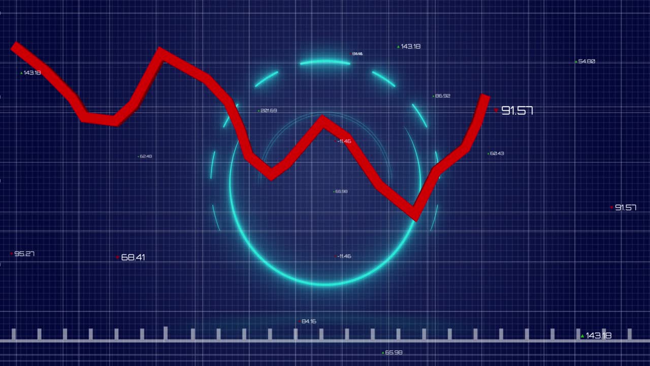 Animation of data processing over shapes