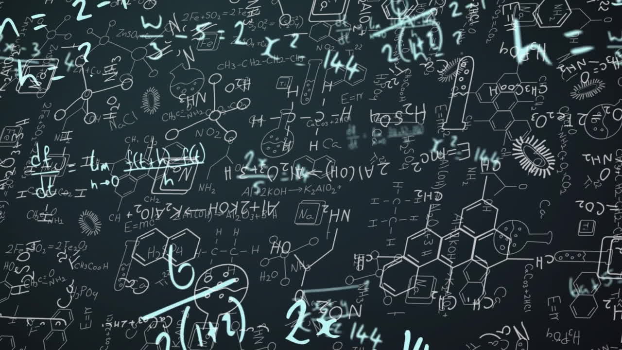 animación del procesamiento de datos científicos sobre un fondo negro