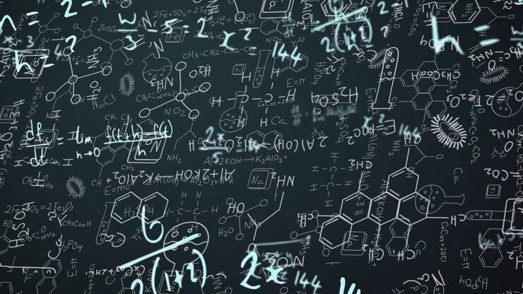 Animazione di elaborazione dati scientifici su sfondo nero