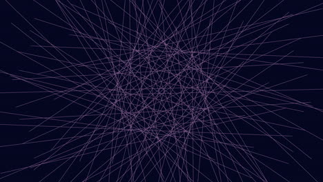 abstract circular pattern of lines and dots on dark background