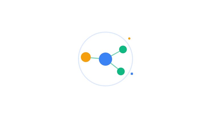 Abstract Animated Network Connection Graphic on White Background