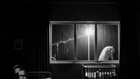 night storm at the hospital