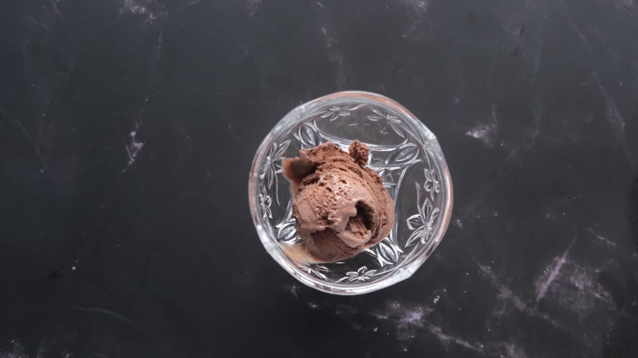 Scooping Chocolate Ice Cream