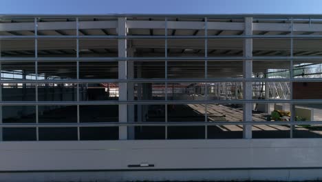 vista aérea de la construcción de un nuevo almacén