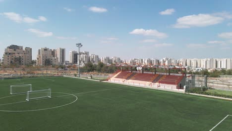 soccer field at the morning ,at southern district city in israel named by netivot