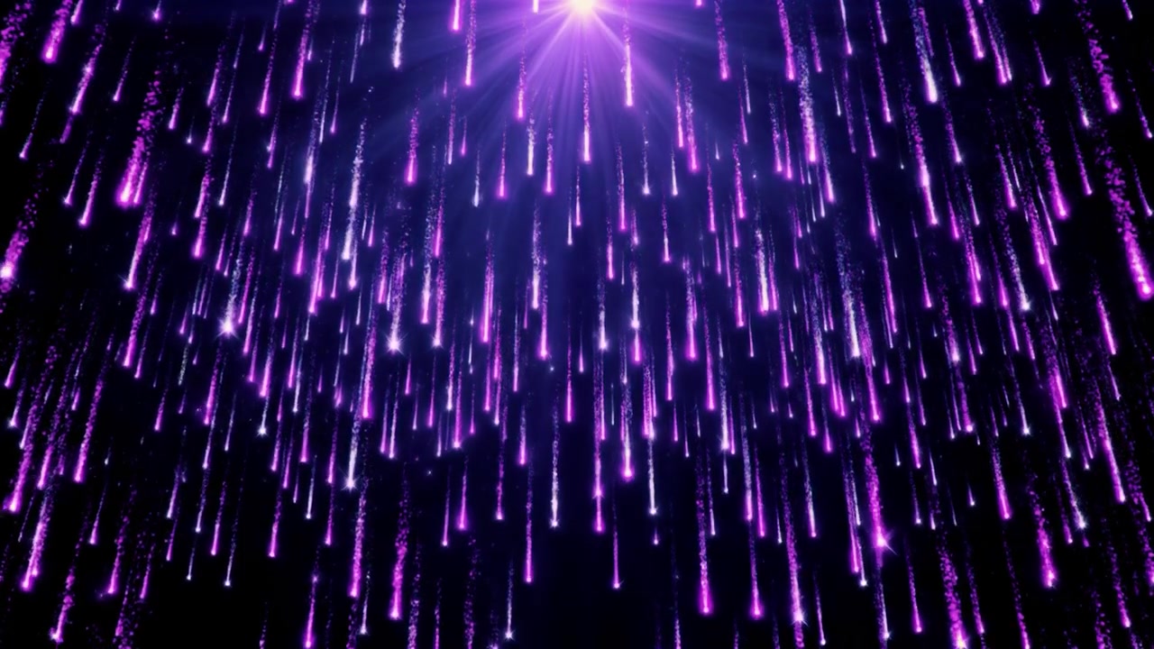 Abstract Background of Falling Purple Light Particles