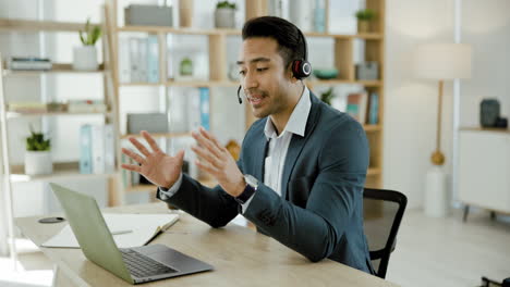 businessman on video call