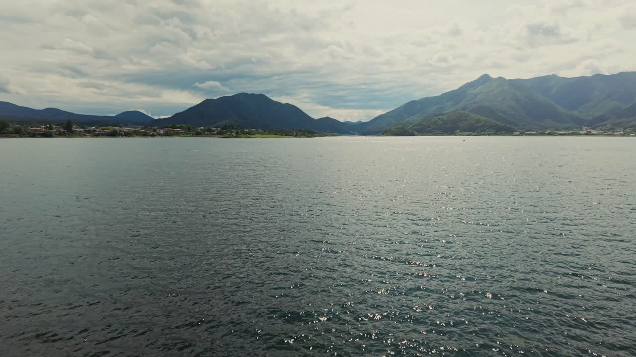 Scenic Lake View with Mountains in the Background