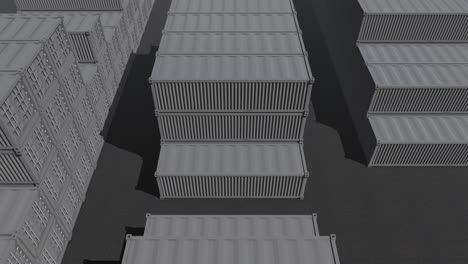 gray shipping containers loop top view